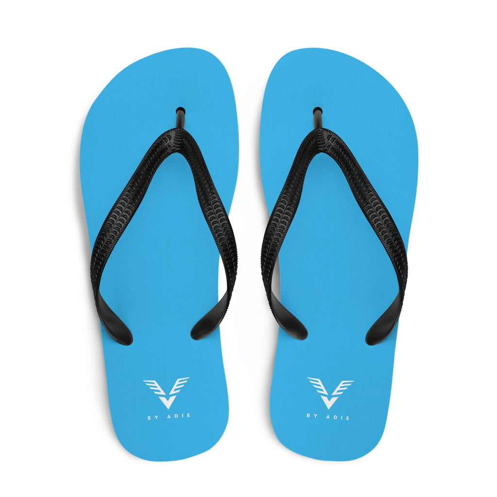 By Adie Logo Blue Flip Flops