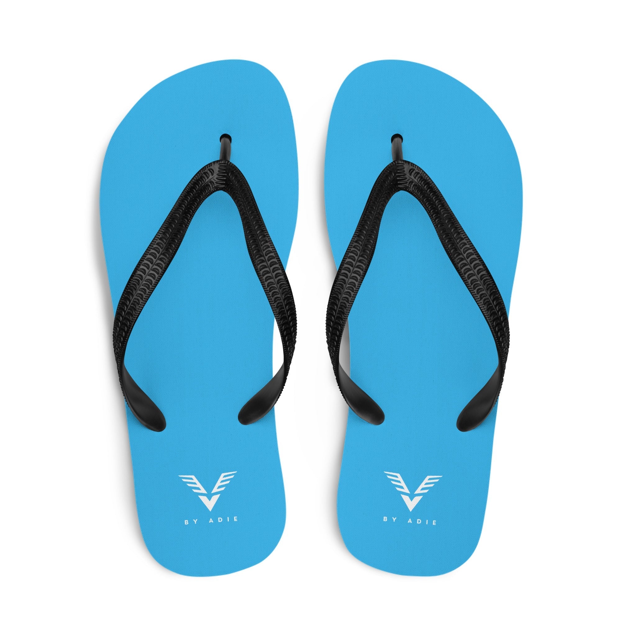 By Adie Logo Blue Flip Flops