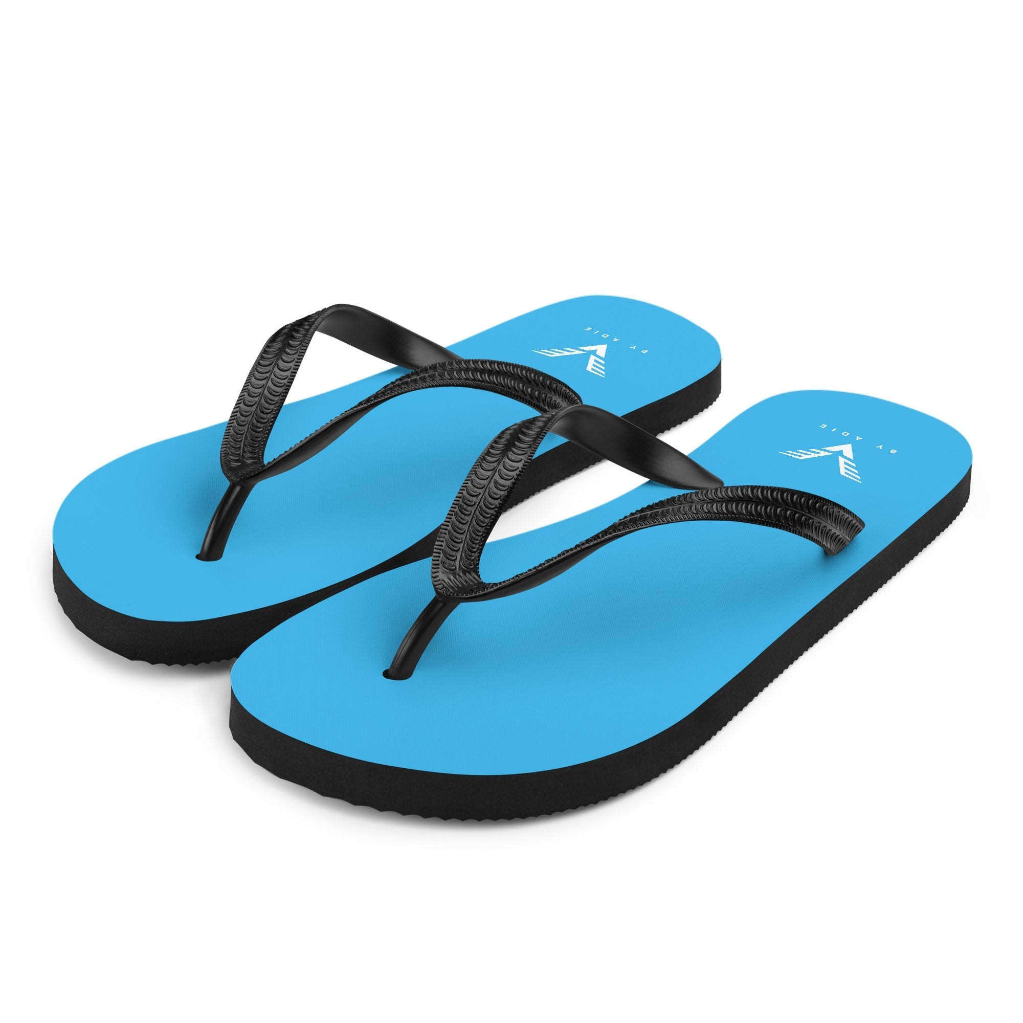 By Adie Logo Blue Flip Flops