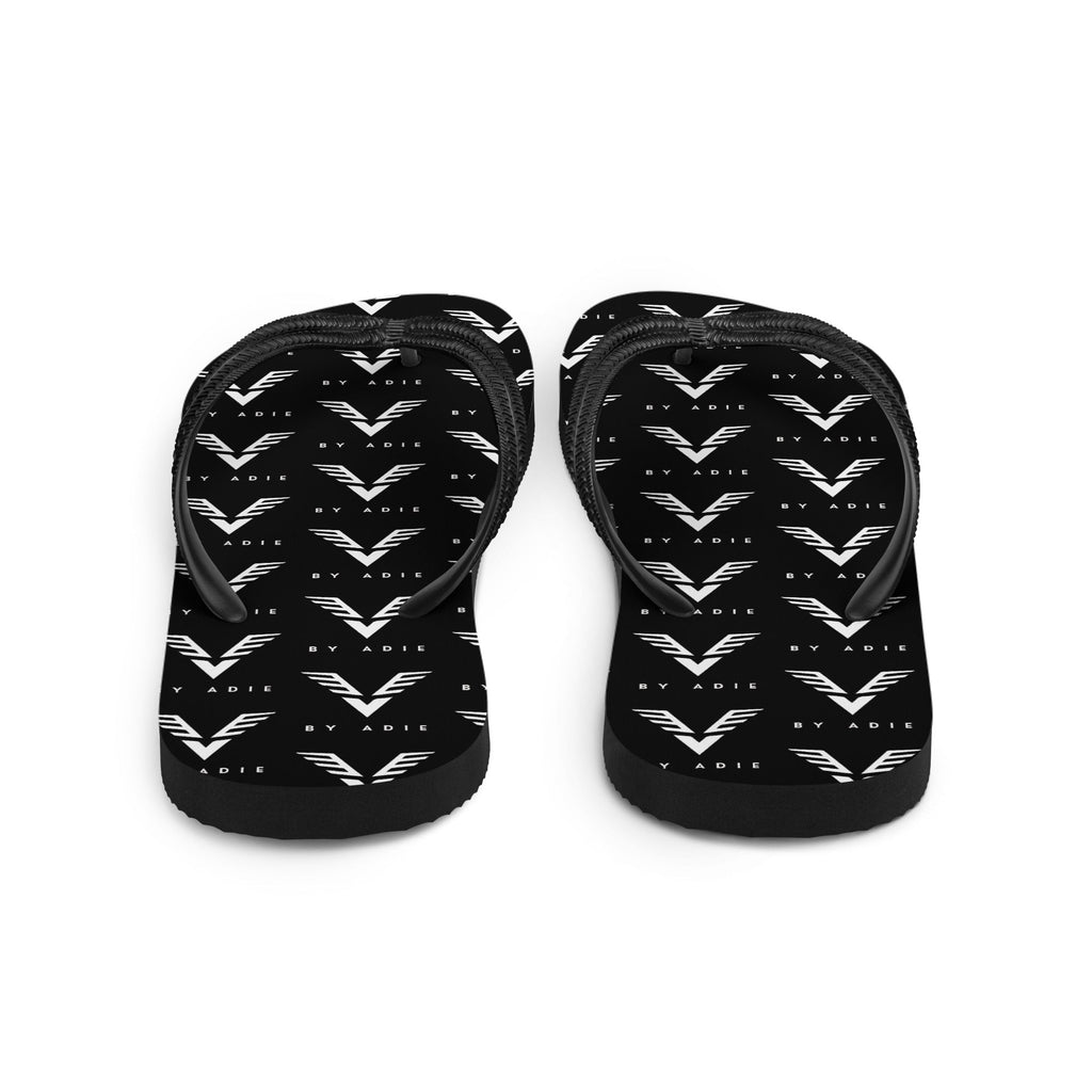 By Adie Logo Pattern Black Flip Flop