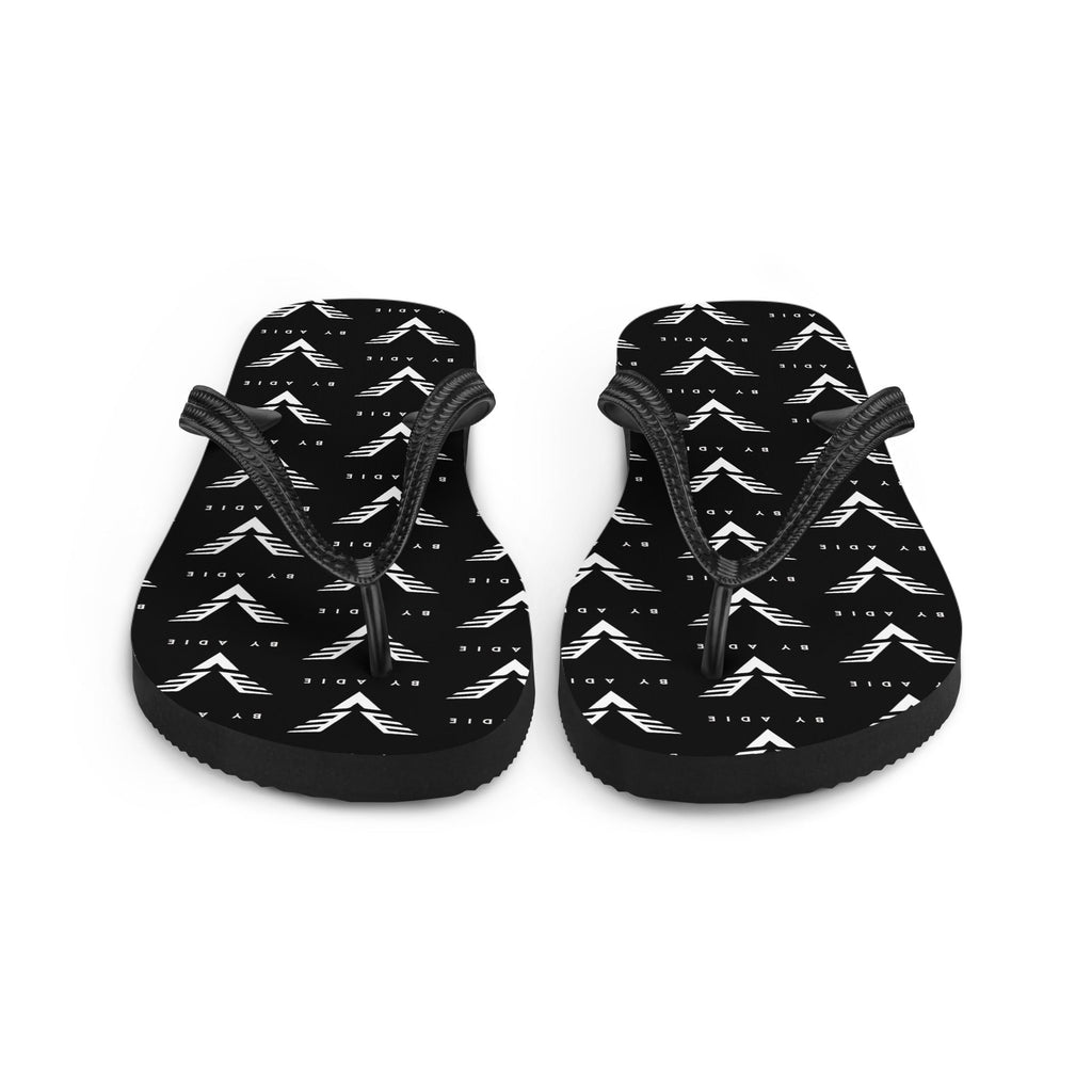 By Adie Logo Pattern Black Flip Flop