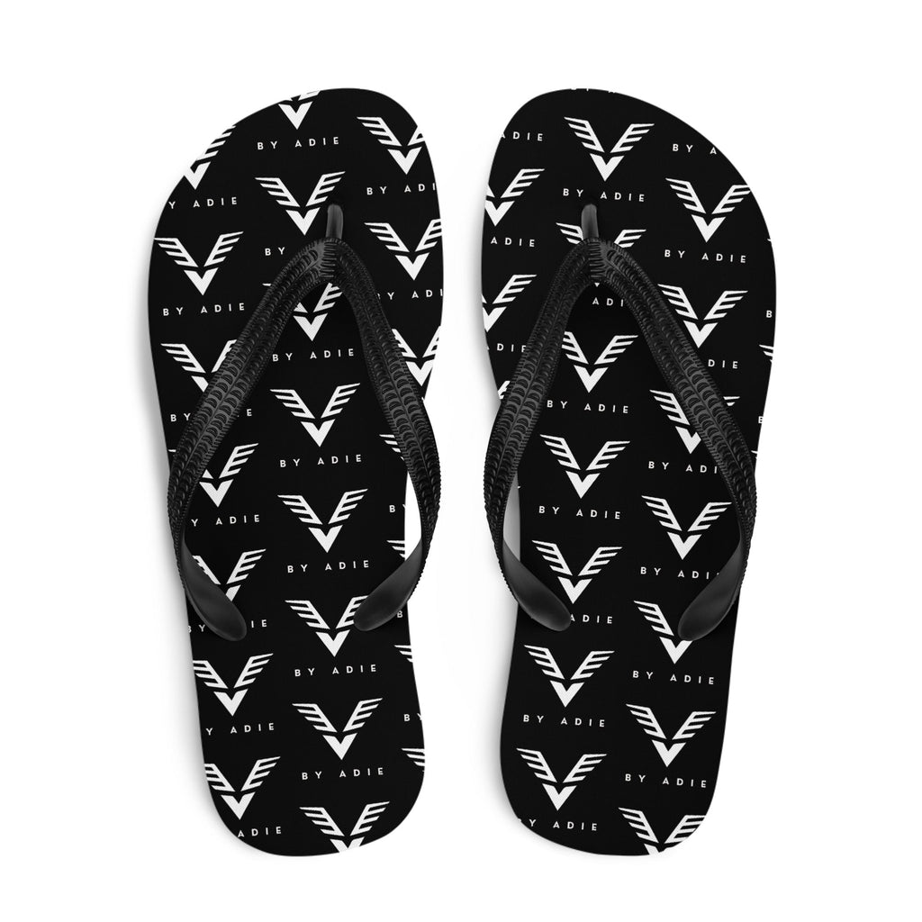 By Adie Logo Pattern Black Flip Flop