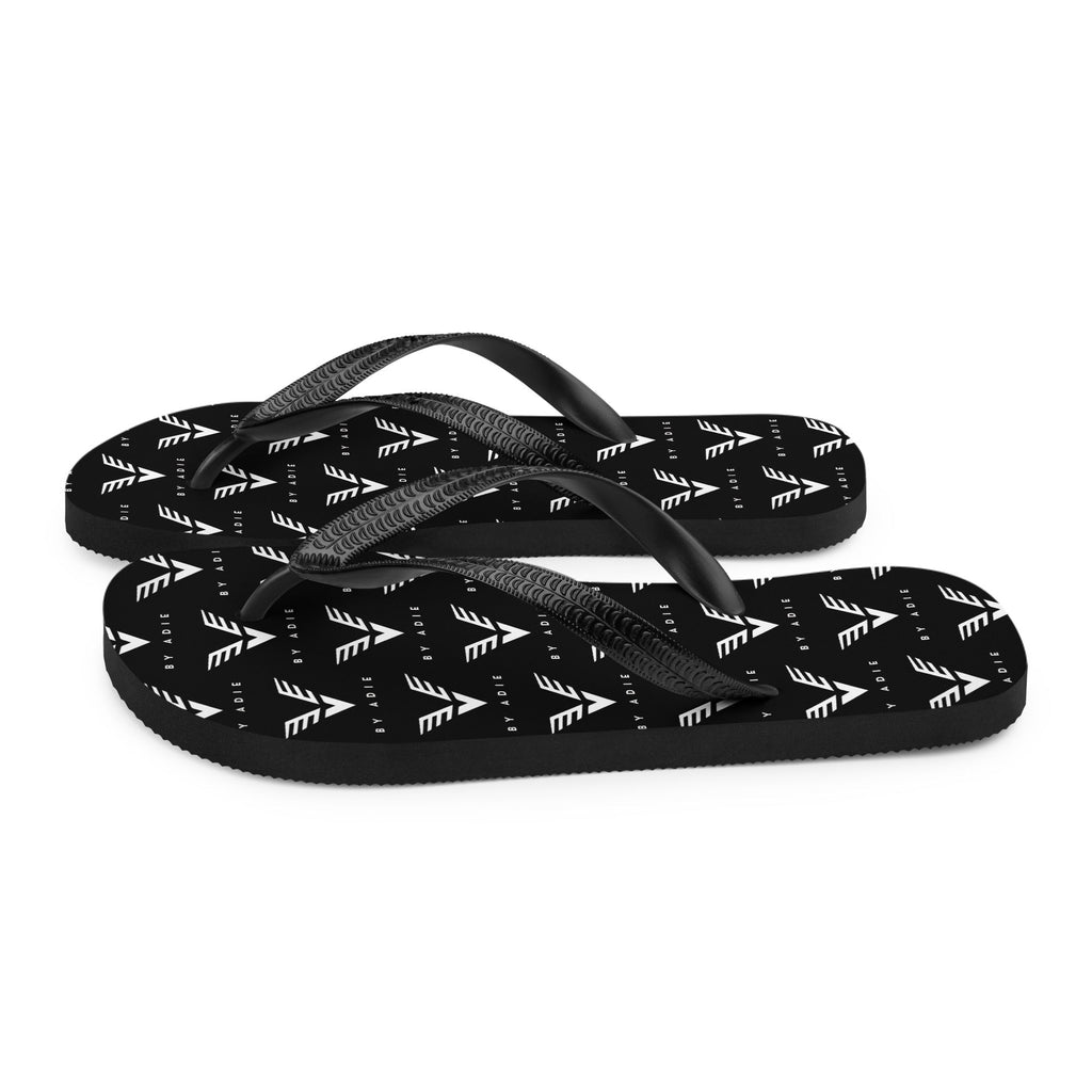 By Adie Logo Pattern Black Flip Flop