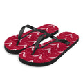 By Adie Logo Pattern Red Flip Flops
