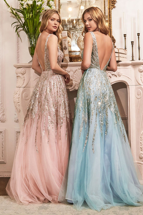 Beaded Shimmer Ball Gown-1