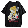 Harajuku Black Source T-Shirt Men Hip Hop Vintage Anime Graphic Oversized Cotton Tee-1