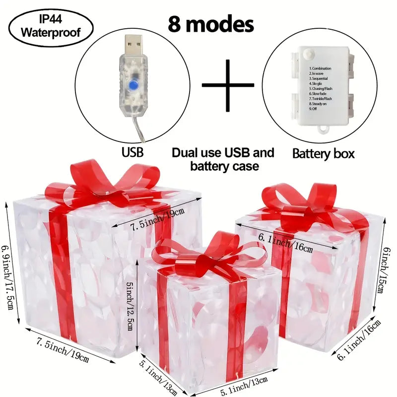 Enchanted Glow: Illuminated Christmas Gift Boxes