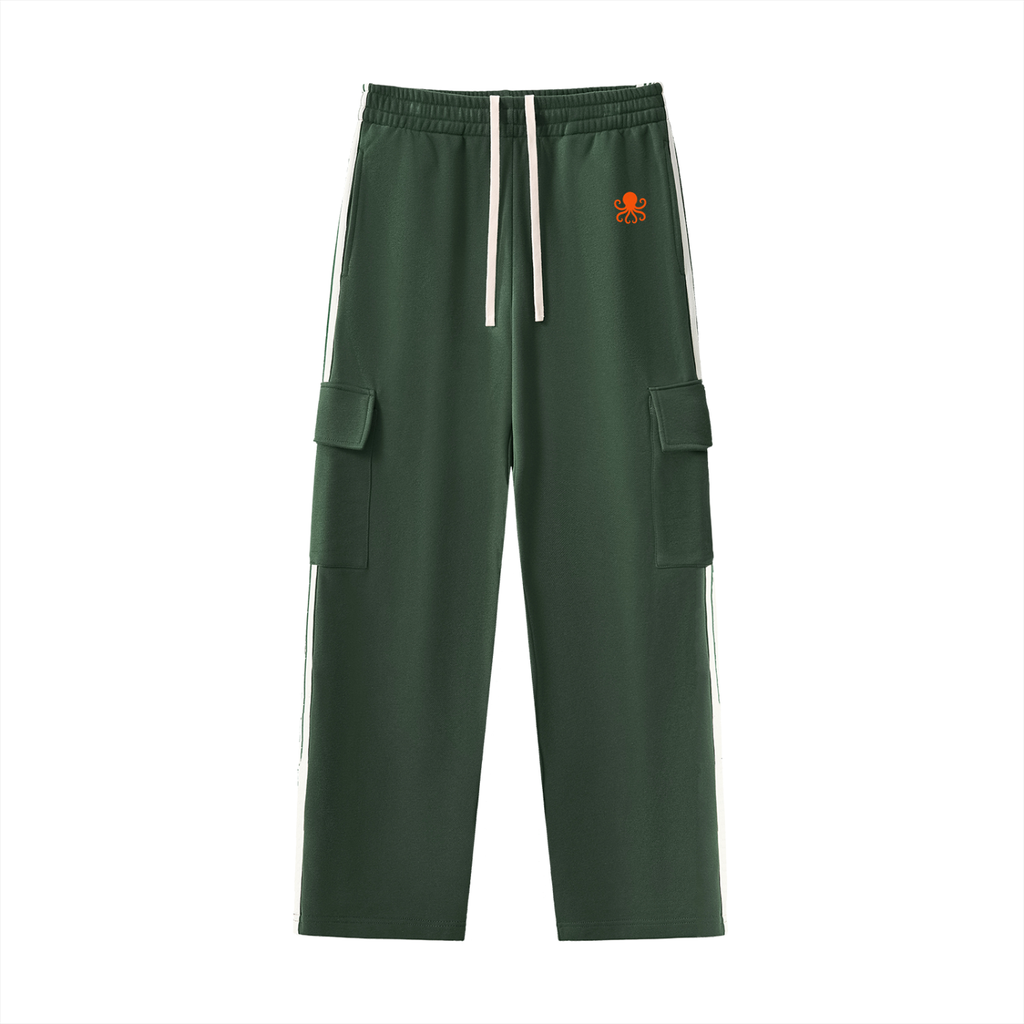 Side Stripe Straight-Leg Pants