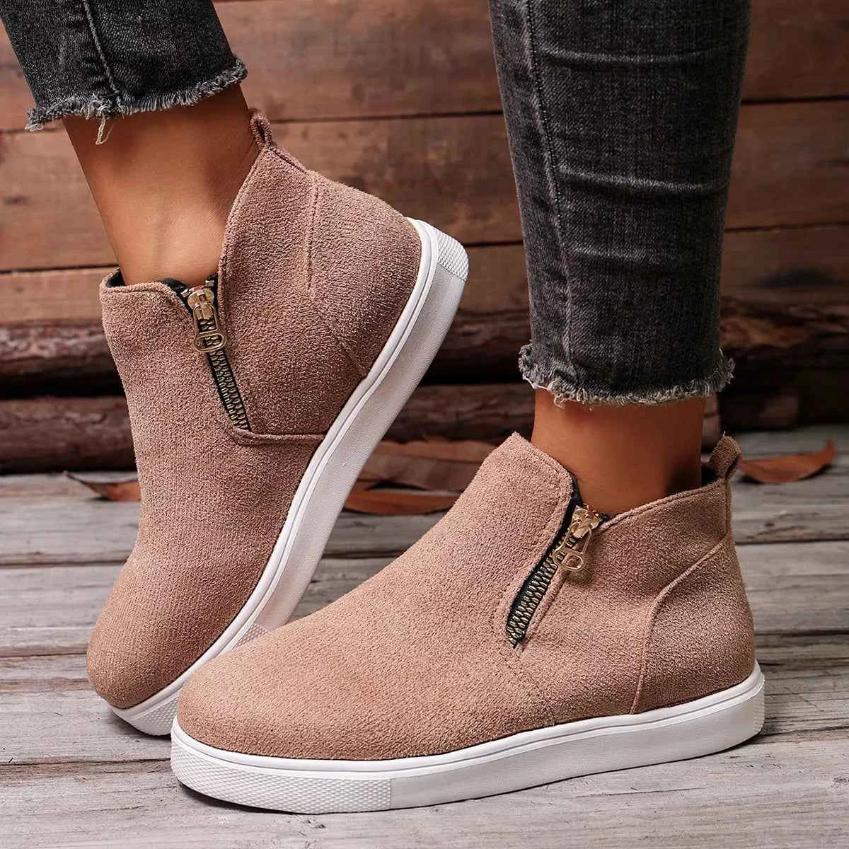 Round Toe Ankle Boots