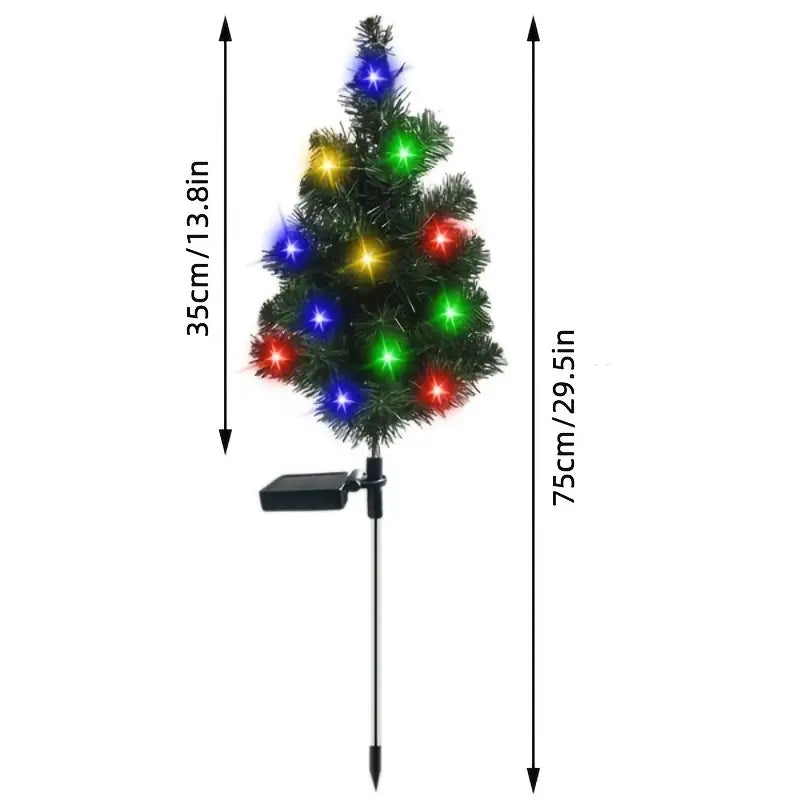 Celestial Blooms: Twin Solar-Powered Christmas Tree Lights
