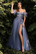 Strapless Floral Ball Gown-6