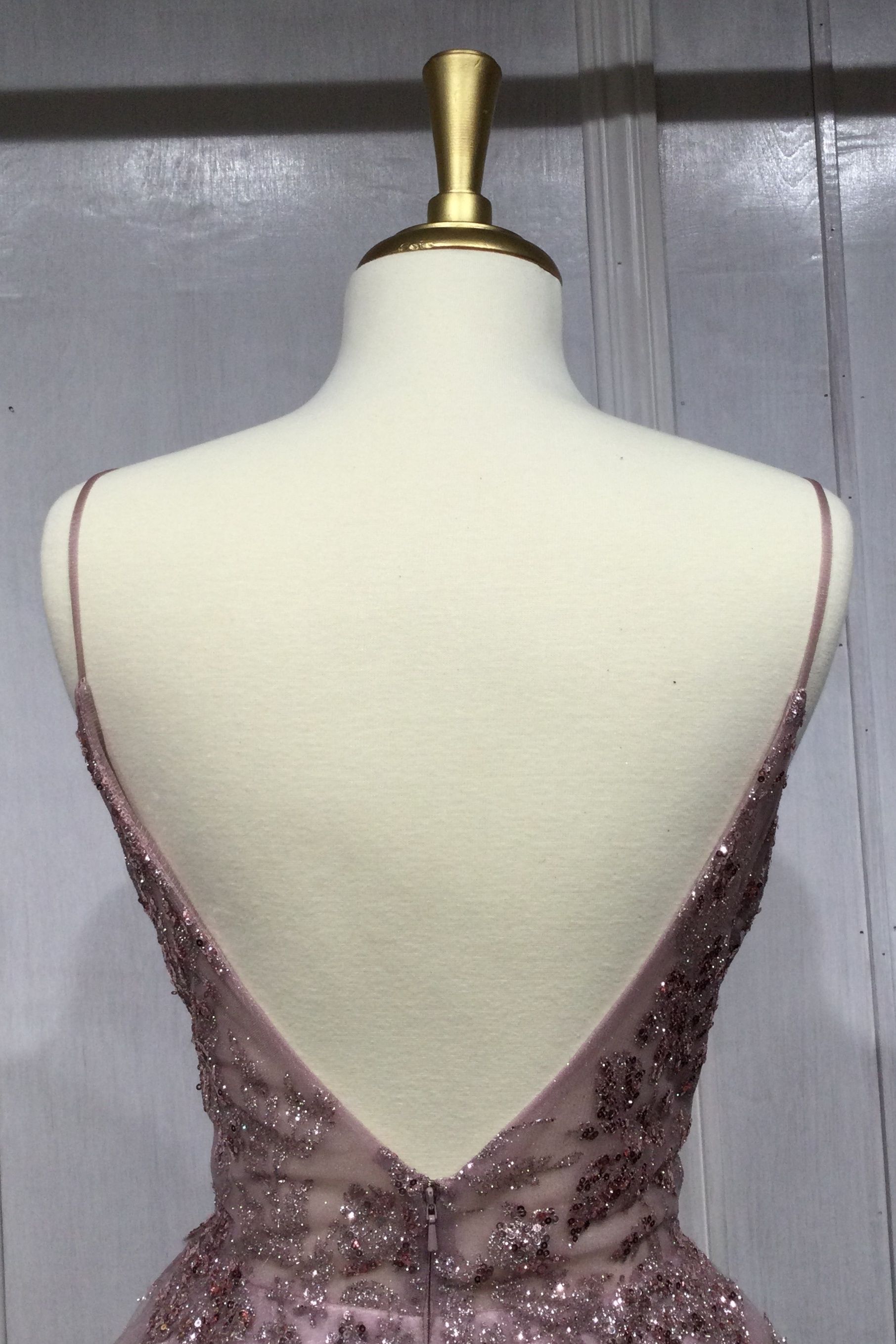 A-Line Lace Tulle Gown-1
