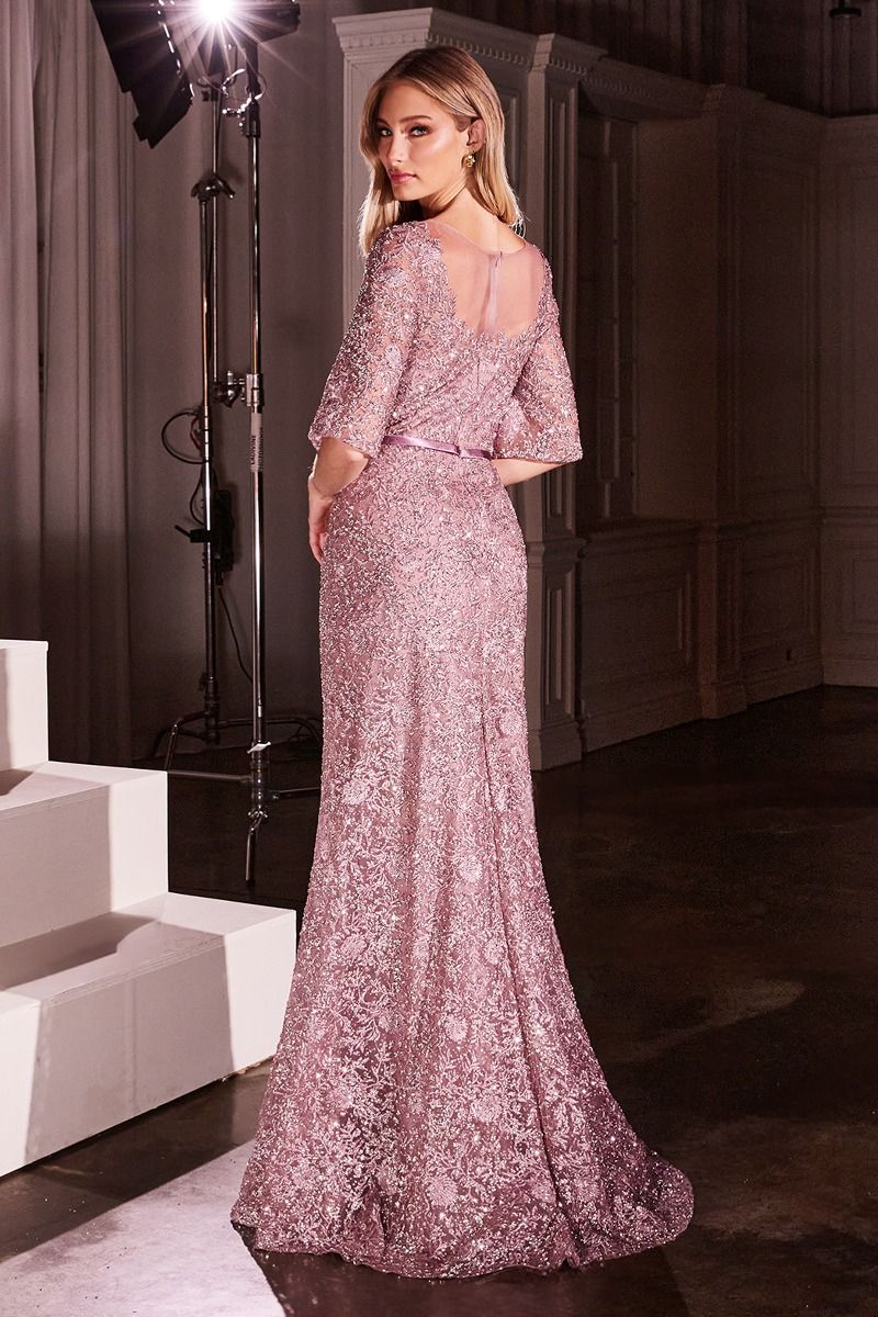 Lace Embellished Sheath Dress-3