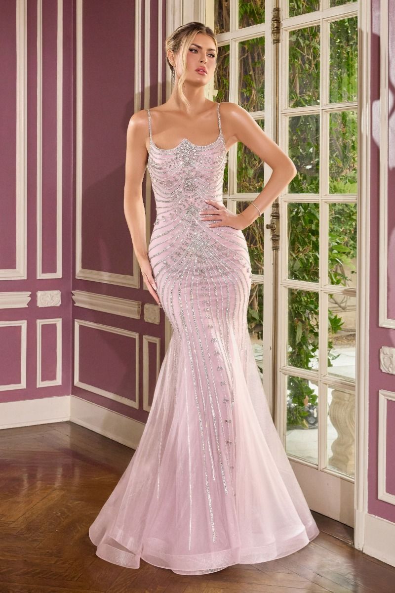 Metallic Crystal Fitted Dress-4
