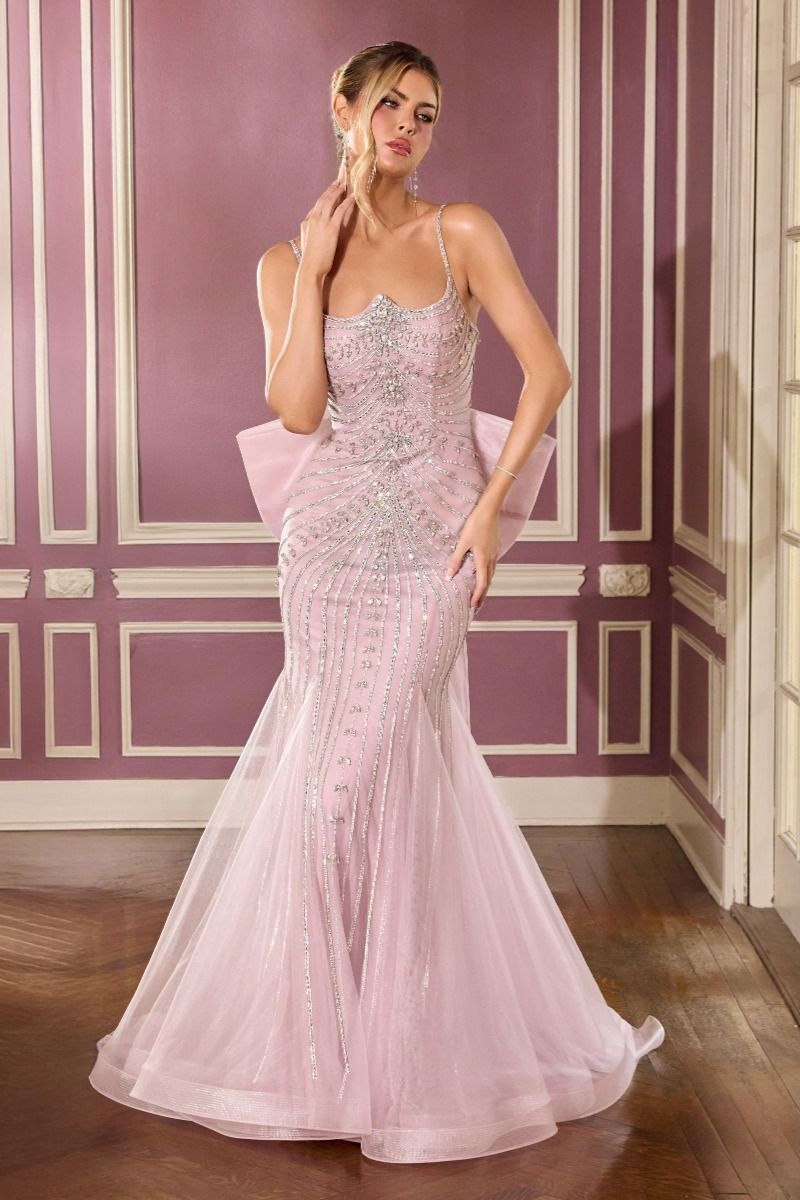 Metallic Crystal Fitted Dress-1