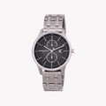 Pierre Cardin Men's Silver Metal Watch, Black Dial | Cba.4032