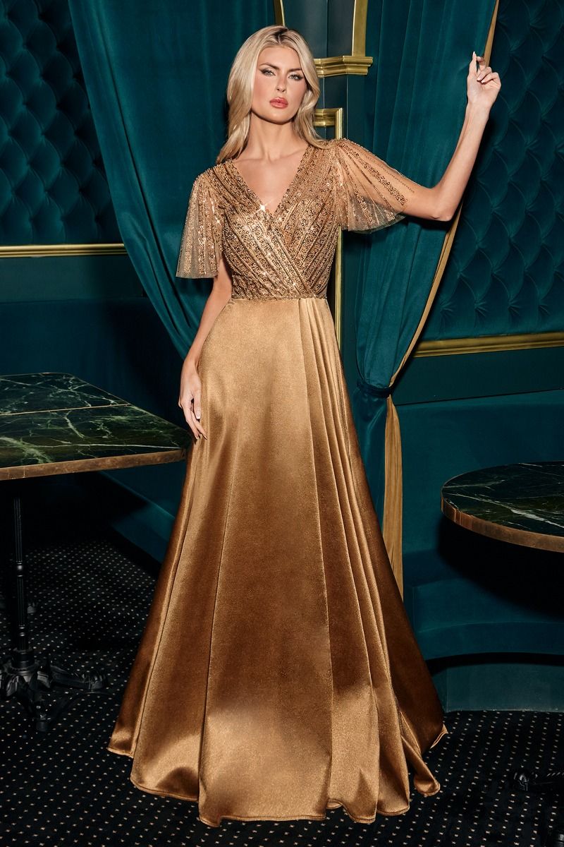 Satin Skirt With A Beaded Bodice-3