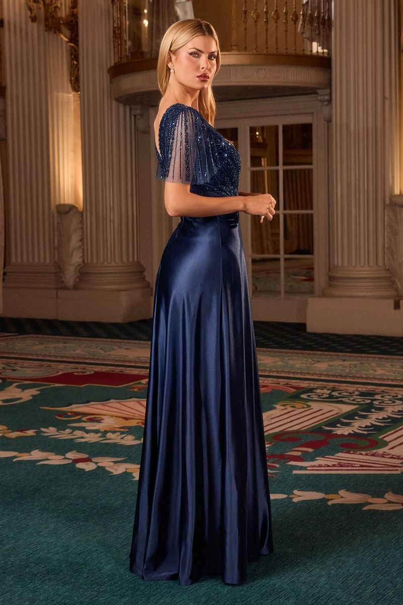 Satin Skirt With A Beaded Bodice-4