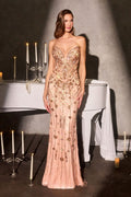 Fitted Dress With Sculpted Sweetheart Neckline And Intricate Crystal Embellishments-1