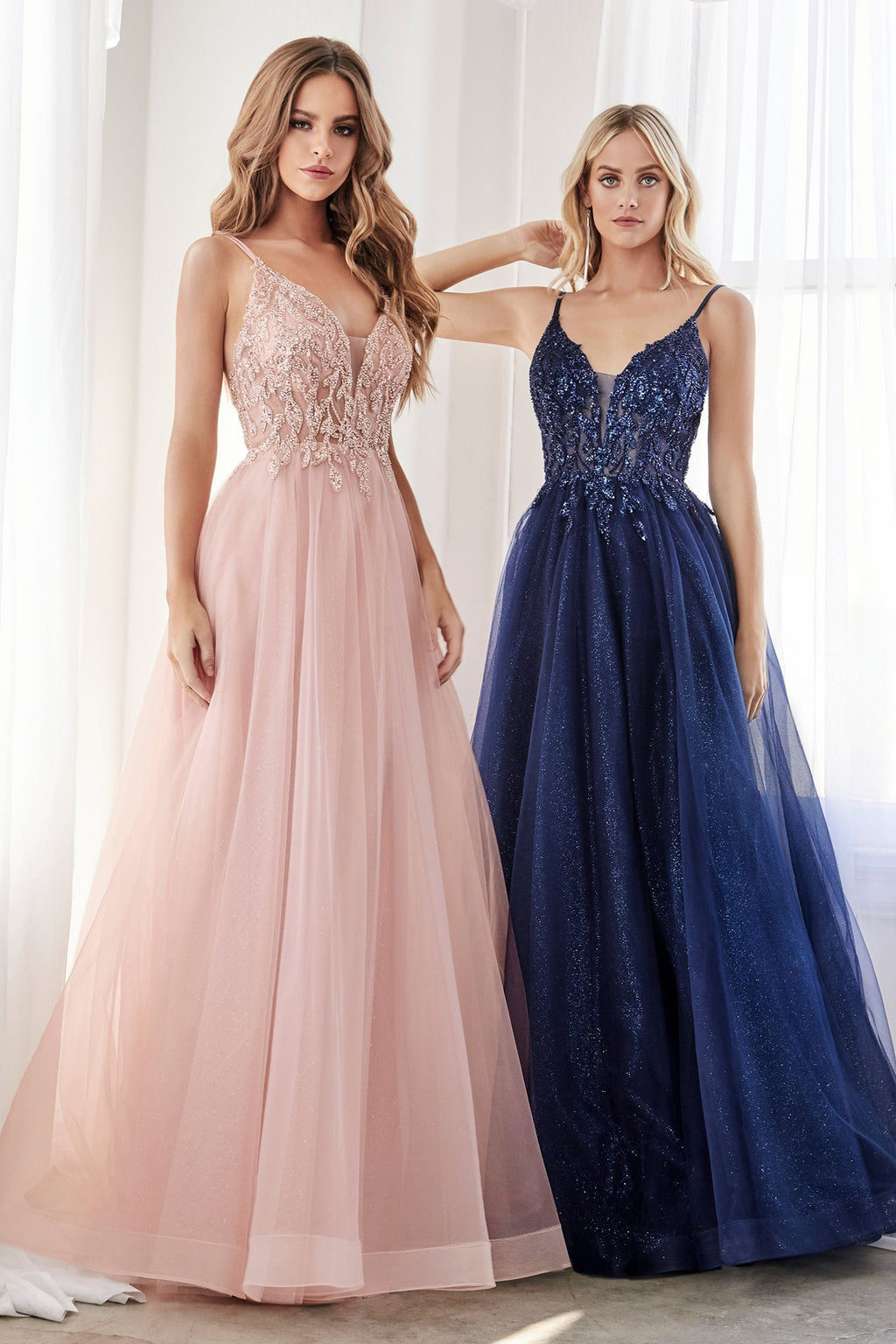A-Line Layered Tulle Gown-2