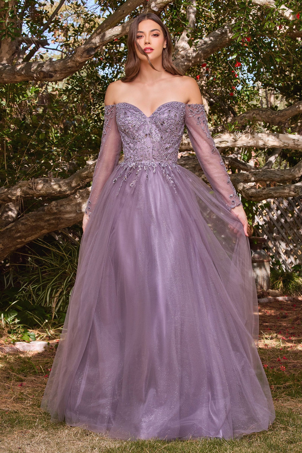 Off The Shoulder A-Line Dress-1