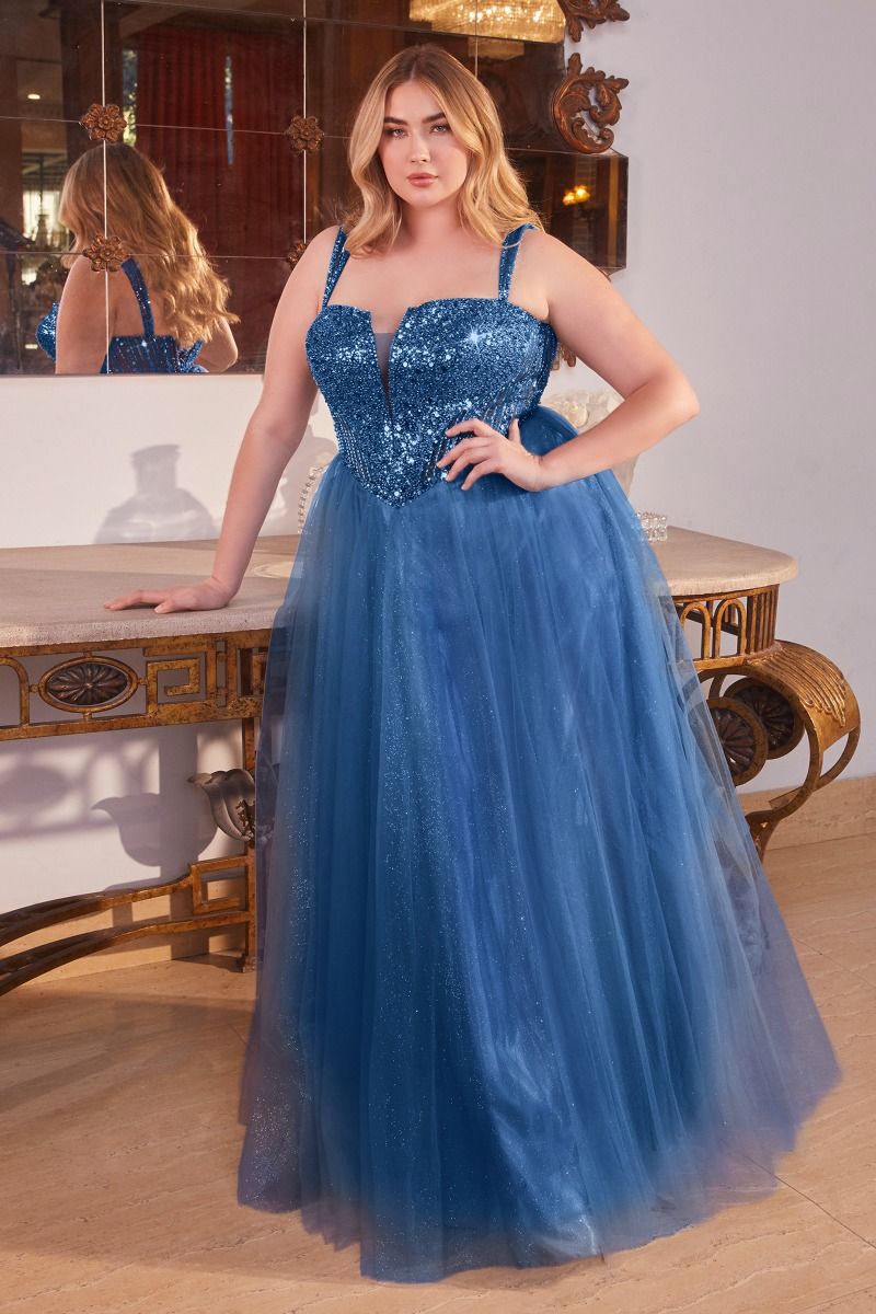 Strapless A-Line Embellished Gown Curve-2