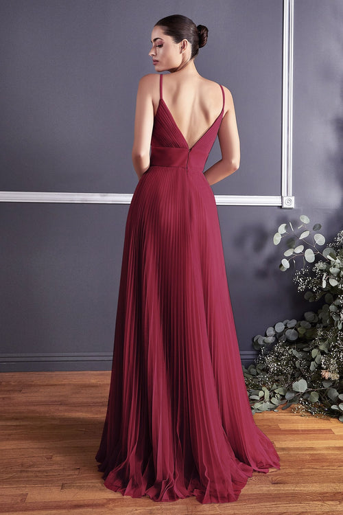 A-Line Tulle Dress With Gathered Sweetheart Neckline And Pleated Finish-0