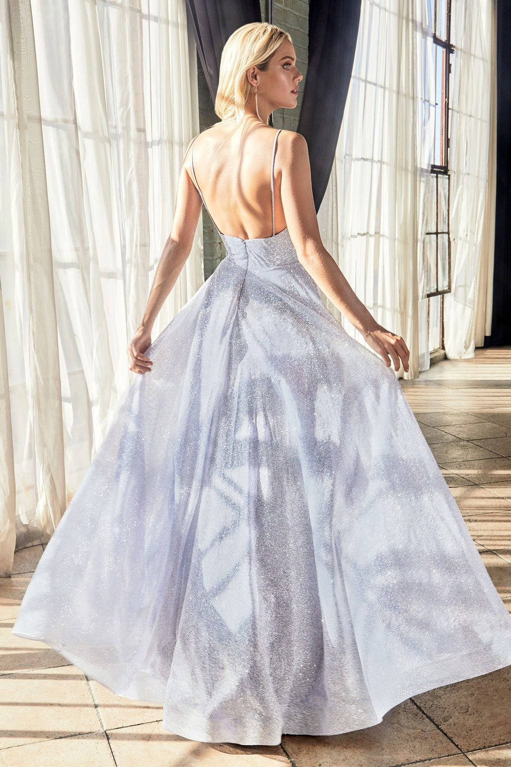 Glitter A-Line Gown-0