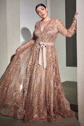 Long Sleeve A-Line Dress-3