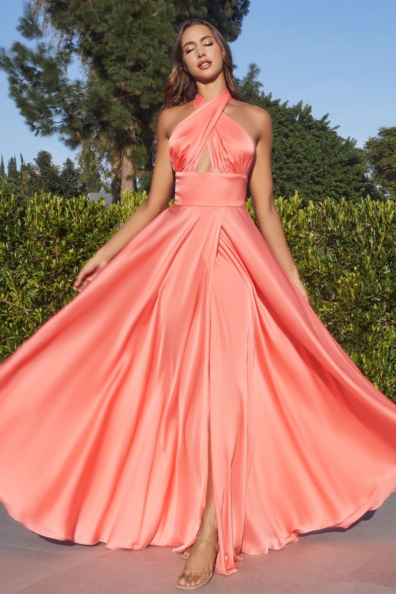 Interchangeable Satin A-Line Dress-2