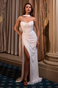Strapless Mermaid Wedding Dress With Corset Back-0