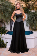 Strapless A-line dress-0