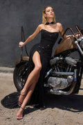 Stretch Rhinestone Fitted Dress-0