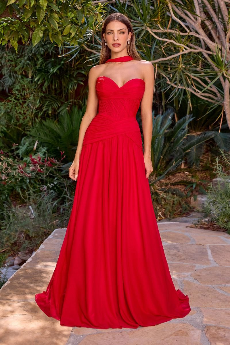 A-line Strapless Gown-8