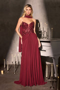 Dress gown a sweetheart illusion neckline paired with a beaded-0