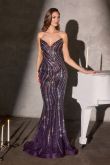 Fitted Dress With A Plunging Neckline And Sculpted Silhouette Adorned With Intricate Linear Beads-2
