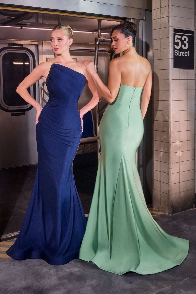 Stetch Satin Fitted Dress-2