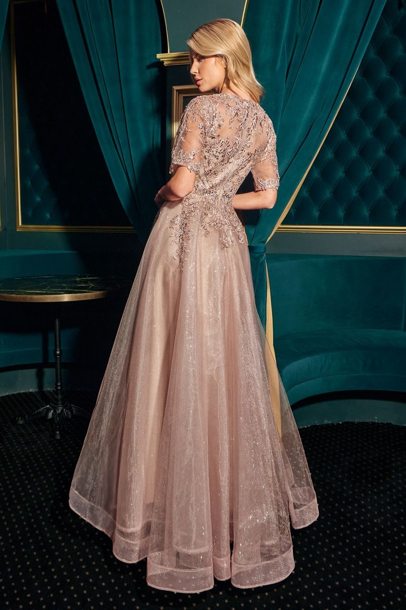 Lace Appliqué & Layered Glitter Tulle-1