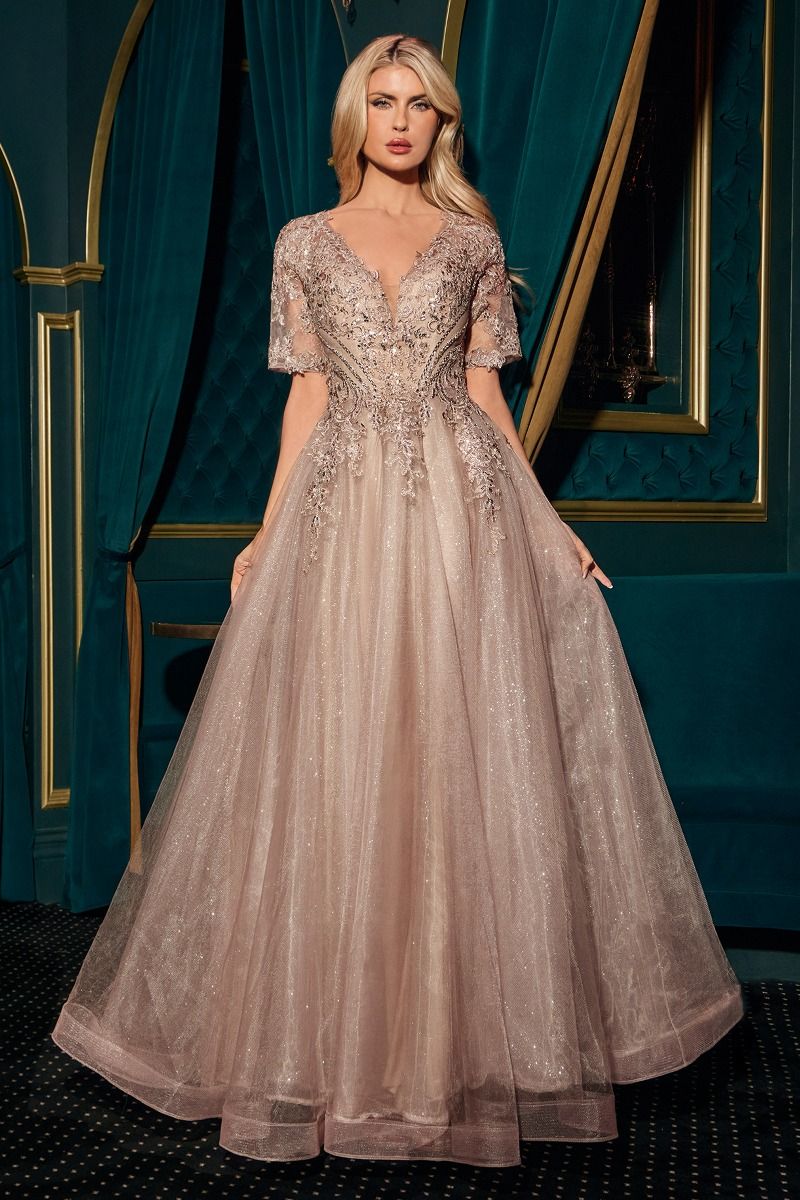 Lace Appliqué & Layered Glitter Tulle-3