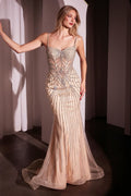 Fitted Pearl & Crystal Gown-4
