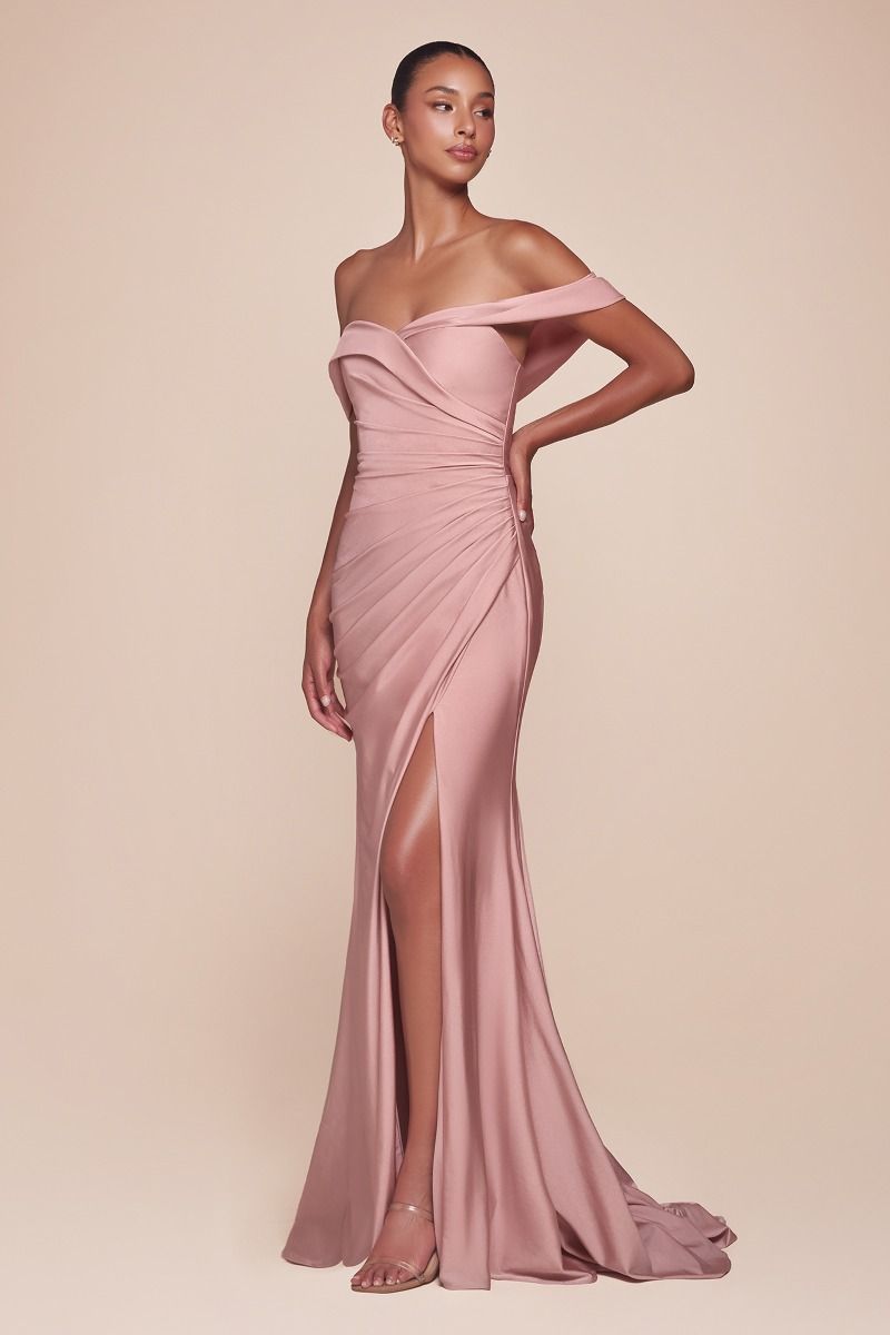 Off The Shoulder Stretch Spandex Dress-7