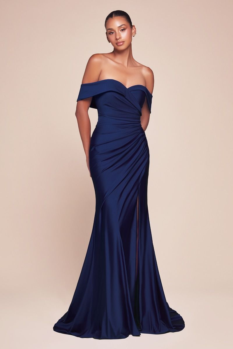 Off The Shoulder Stretch Spandex Dress-4