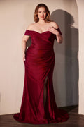 Stretch Spandex Off The Shoulder Curve Dress-0