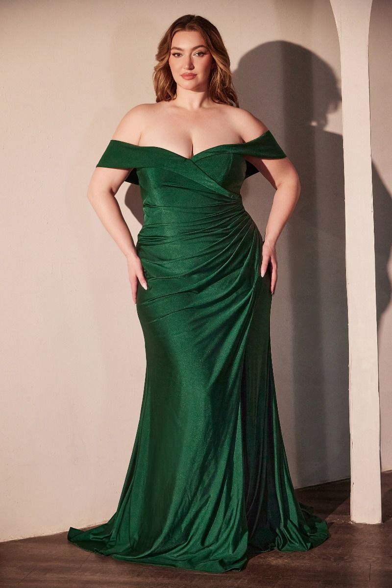 Stretch Spandex Off The Shoulder Curve Dress-6