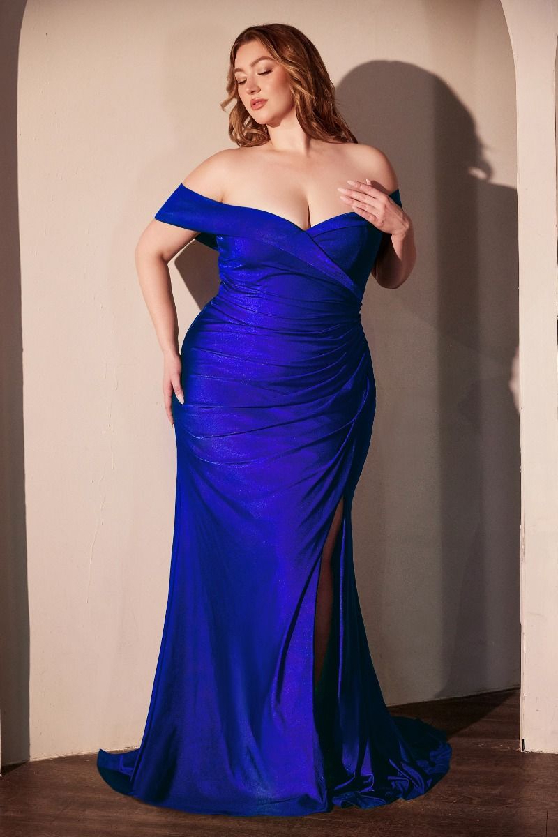 Stretch Spandex Off The Shoulder Curve Dress-9
