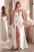 Strapless Satin Bridal Dress-3