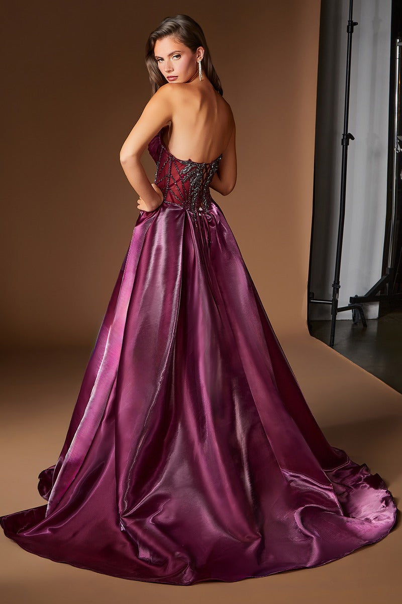 Strapless Liquid Organza Gown-1