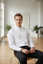 "Charles" White Spread Collar Tuxedo Shirt-5