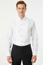 "Charles" White Spread Collar Tuxedo Shirt-4