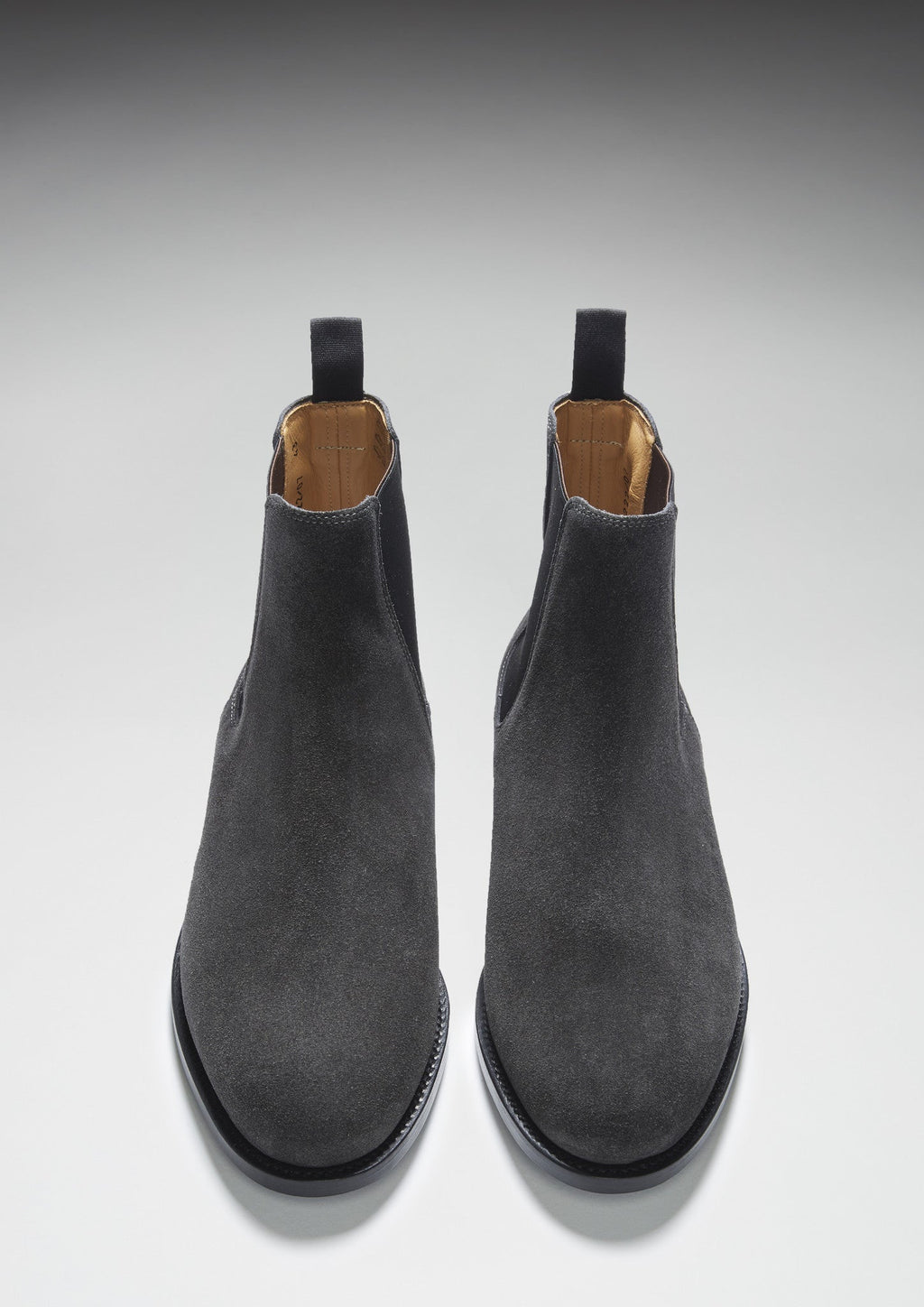 Grey Suede Chelsea Boots, Welted Leather Sole-3